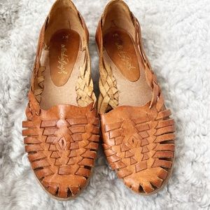 Made In Brazil Sandals Flat Shoes Brown Leather